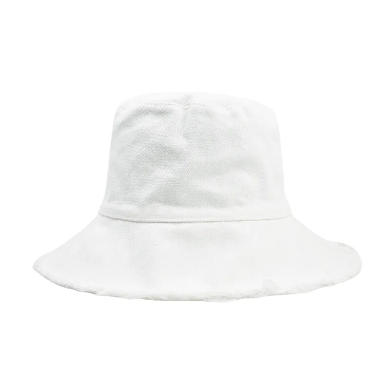 Summer Casual Wide Brim Cotton Bucket Hat