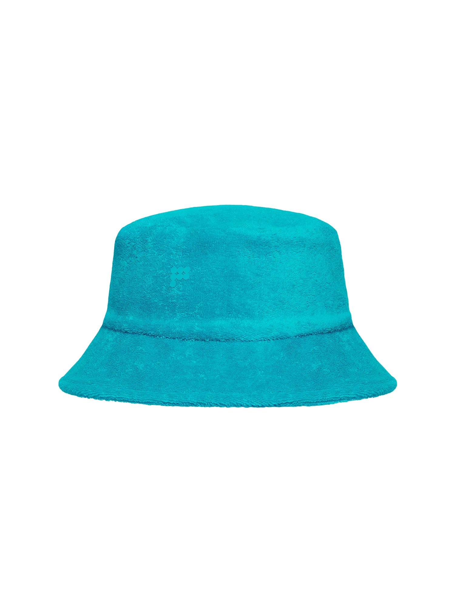 Summer Towelling Bucket Hat—peacock blue