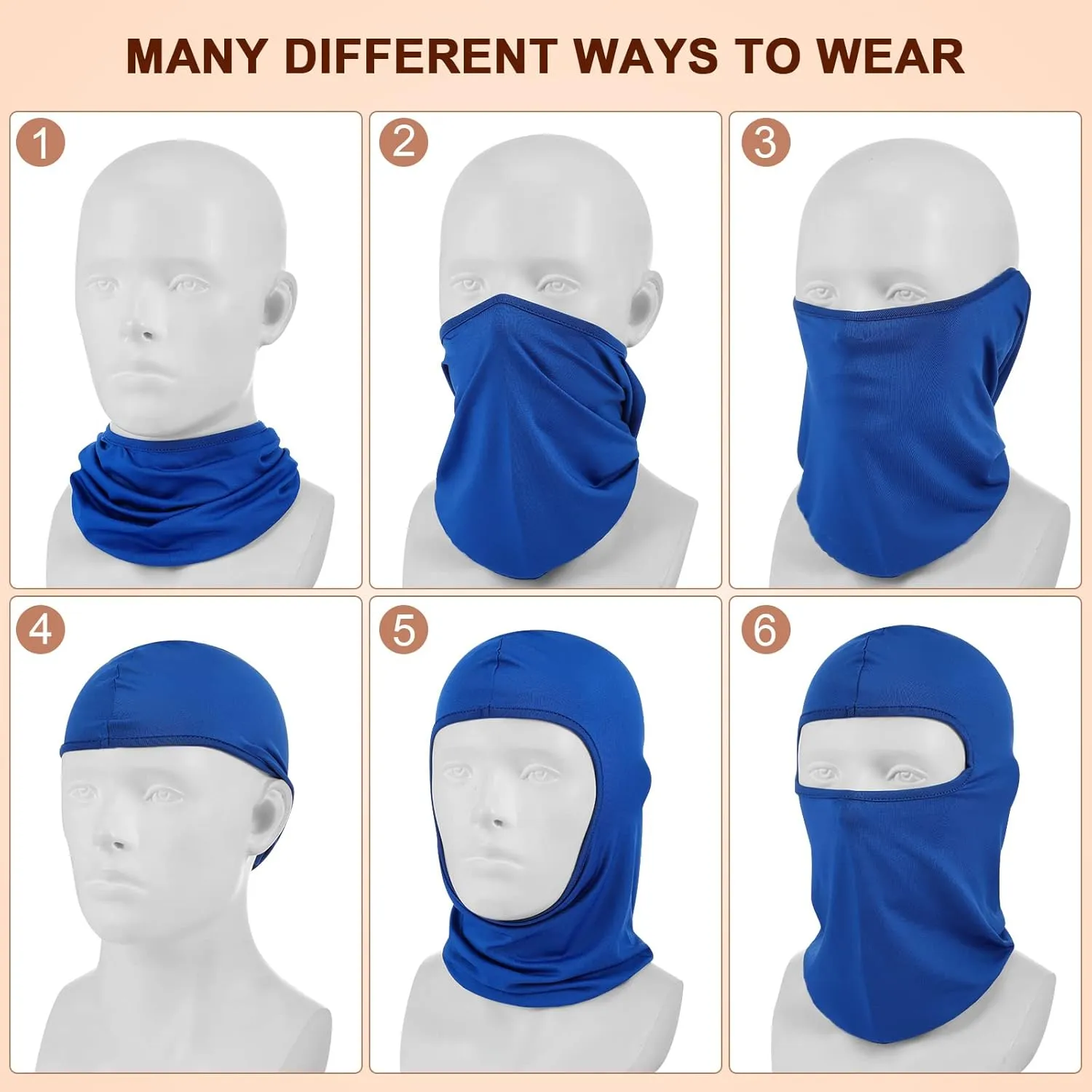 Tarpop 24 Pieces Ski Mask Balaclava Face Mask Full Face Cover for Men Skiing, UV Protection