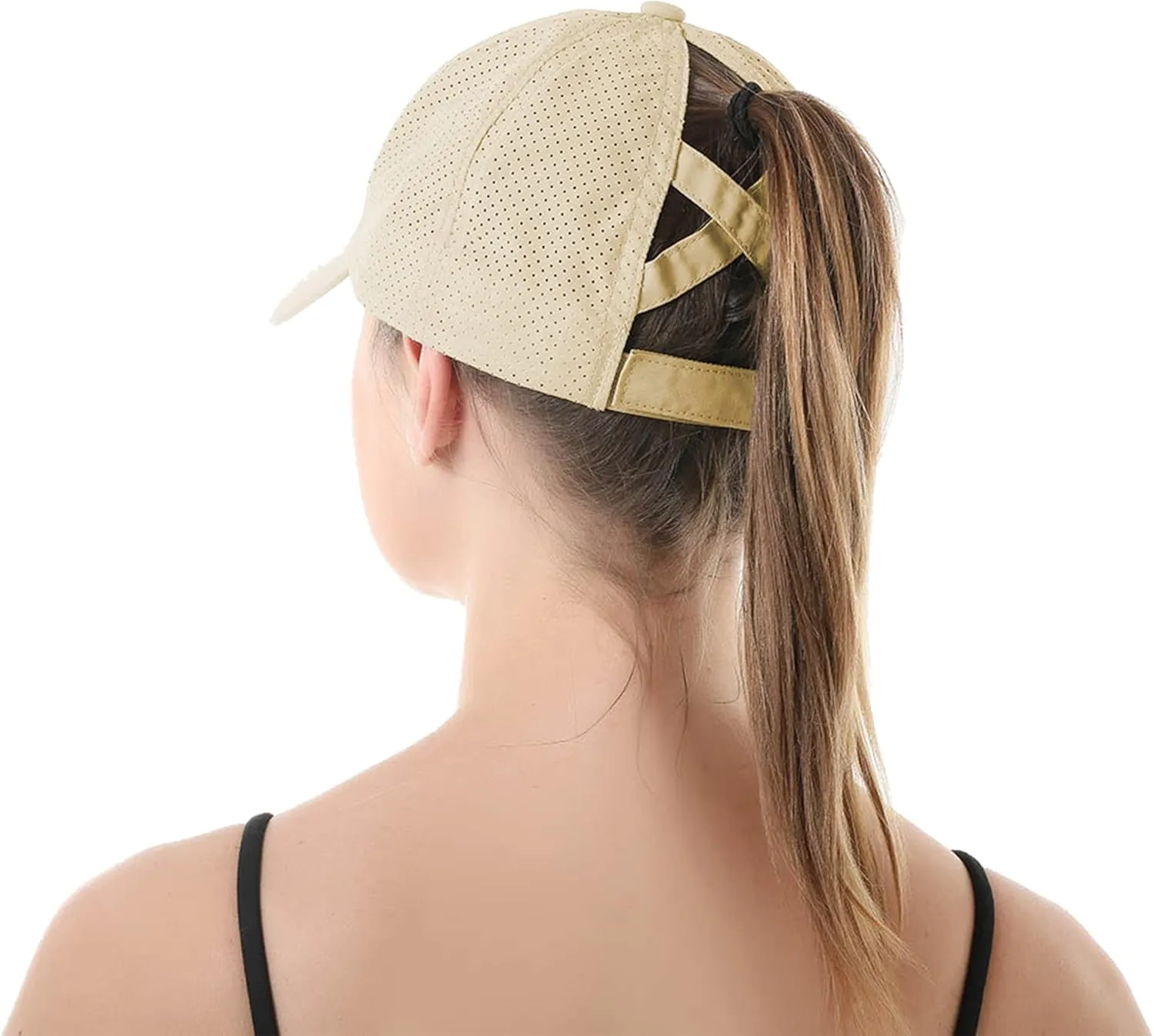 UTTPLL Womens Ponytail Baseball Cap Adjustable Ponycap Trucker Hats Summer Mesh Outdoor Sports Criss Cross Caps Dad Hat