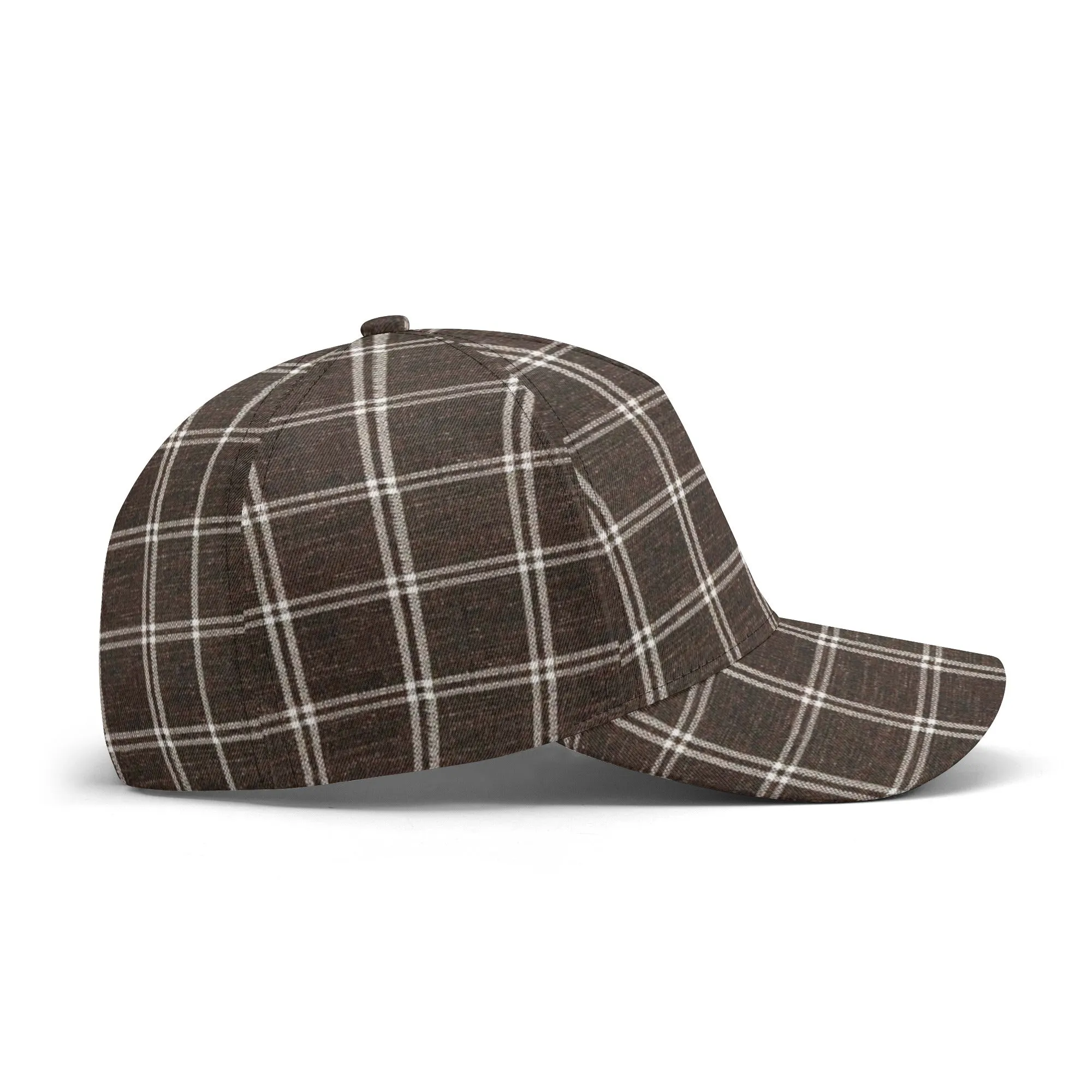 Vampire Art Dark Academia Brown Vintage Windowpane Baseball Caps