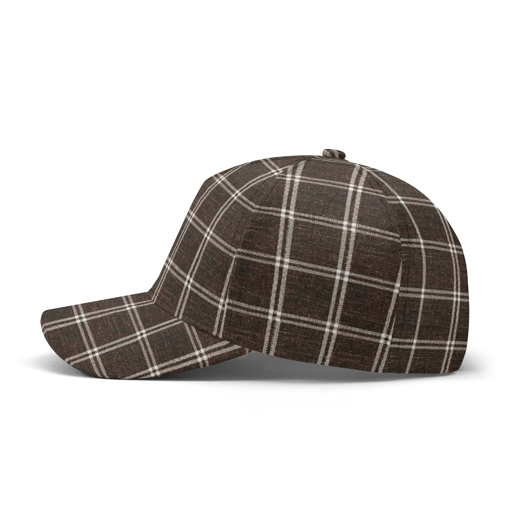 Vampire Art Dark Academia Brown Vintage Windowpane Baseball Caps