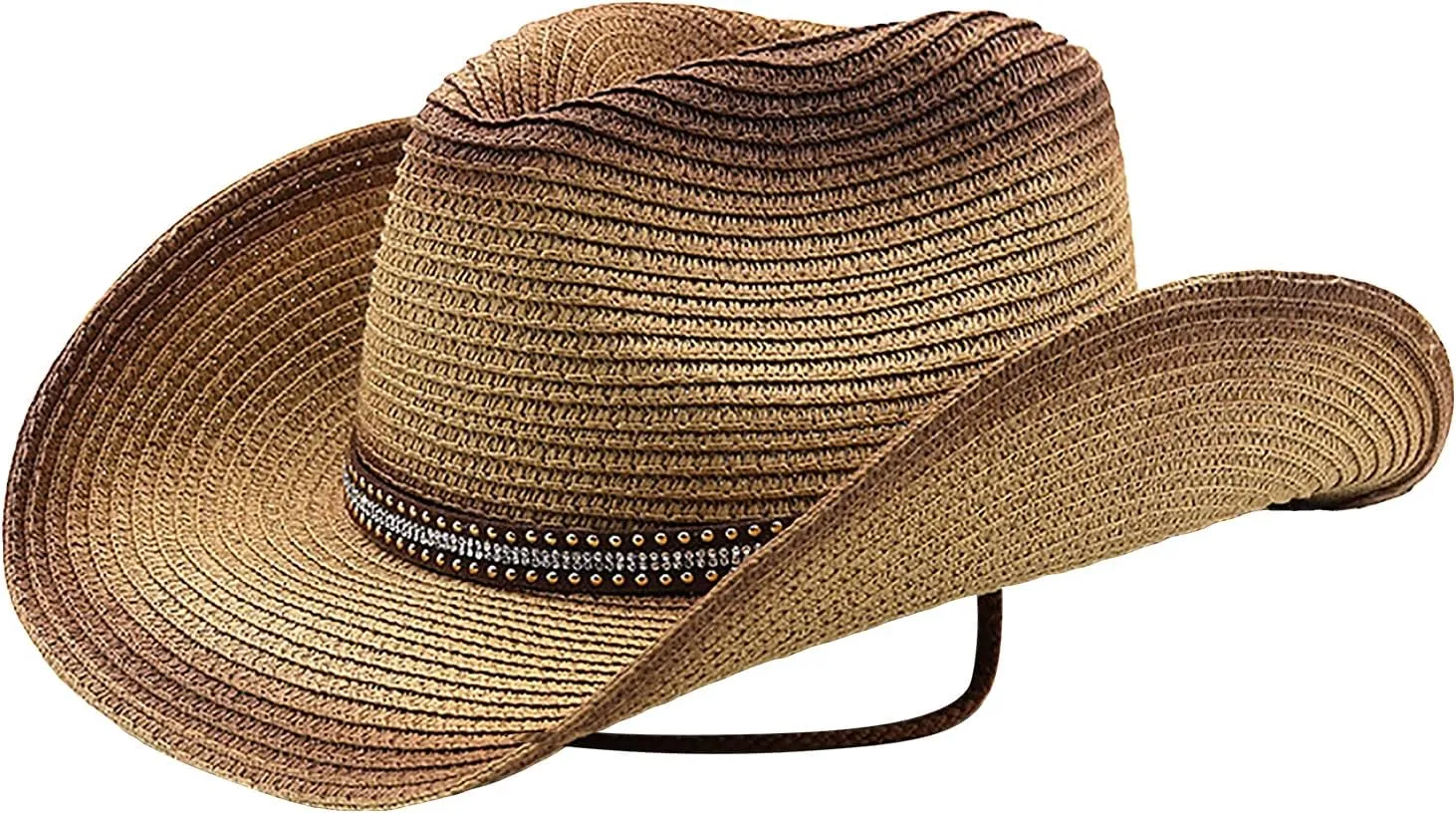 Wide Shapable Brim Straw Cowboy Hat Men Women UV Sun Protection Cowgirl Straw Hat Holiday Travel Panama Fedora Hat Beach Caps