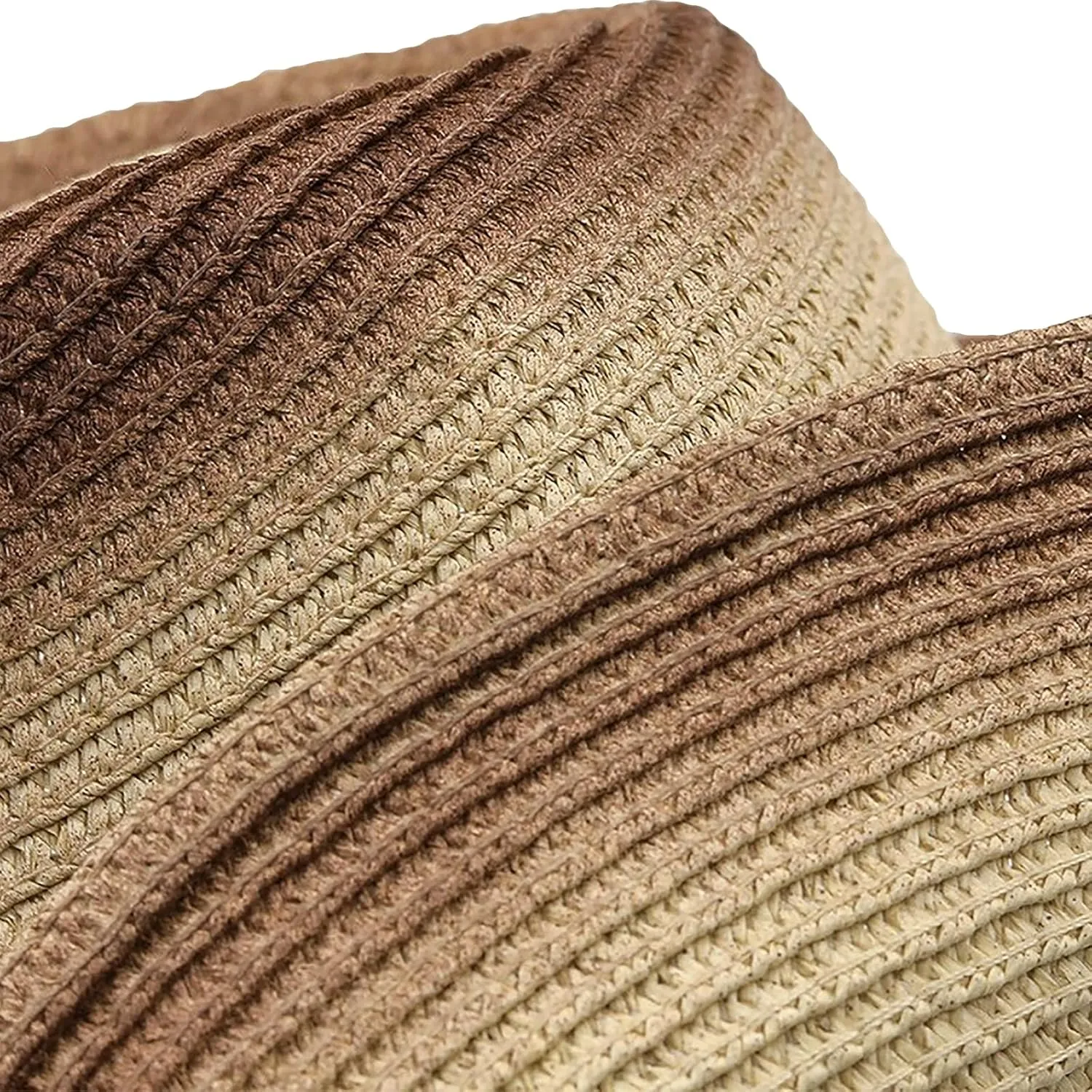 Wide Shapable Brim Straw Cowboy Hat Men Women UV Sun Protection Cowgirl Straw Hat Holiday Travel Panama Fedora Hat Beach Caps