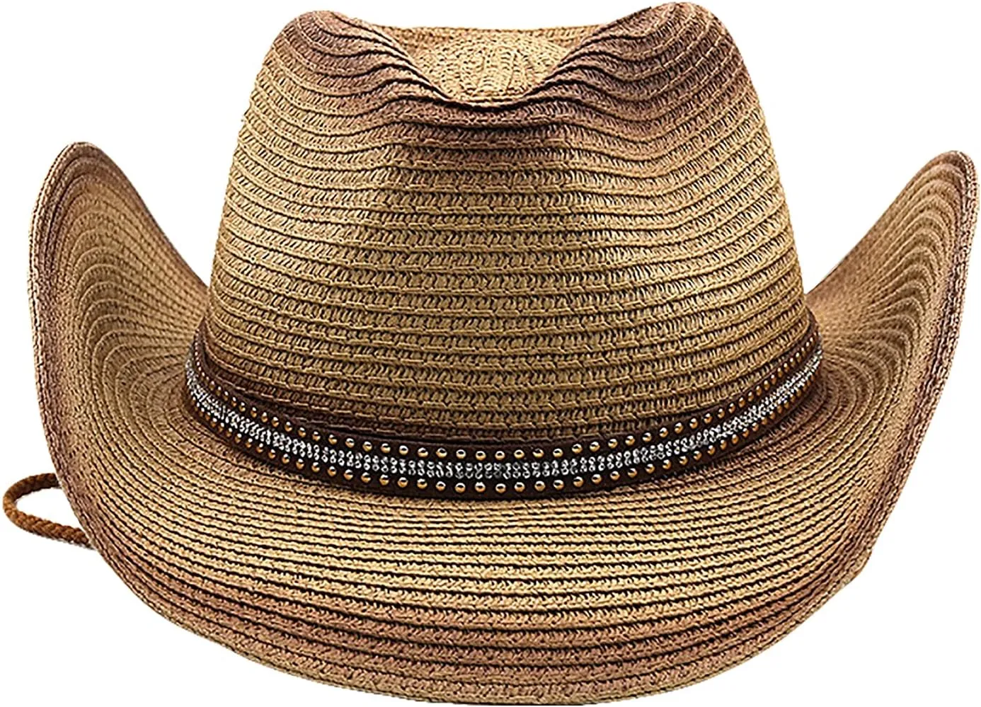 Wide Shapable Brim Straw Cowboy Hat Men Women UV Sun Protection Cowgirl Straw Hat Holiday Travel Panama Fedora Hat Beach Caps