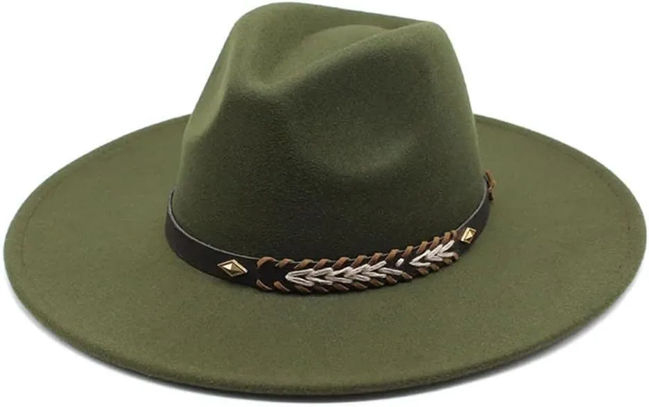 Women Men Fedora Hats Big Brim Church Wedding Decorate Jazz Hat Panama Formal Hat