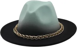 Women Men Winter Autumn Chain Woolen Fedoras Top Hat Jazz Caps Bowler Hats