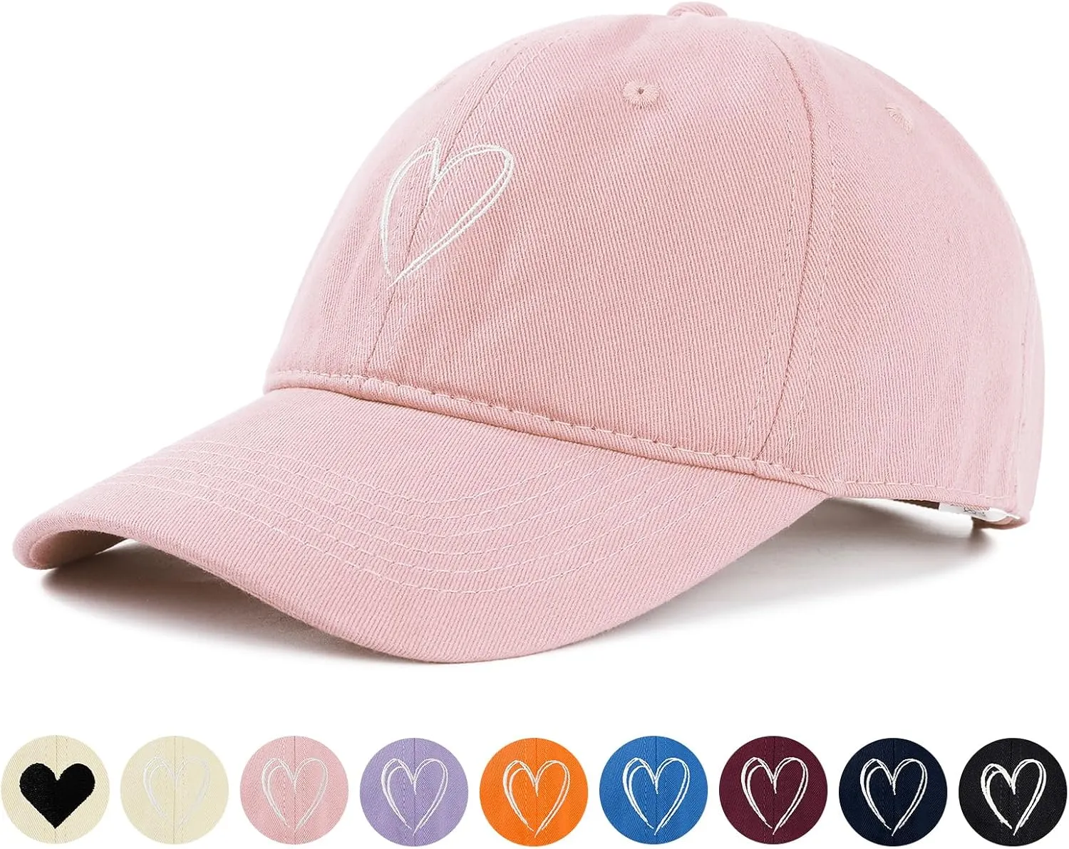 Womens Baseball Caps Unisex Cute Baseball Hats Trendy Adjustable Ball Hats for Workout Golf Running