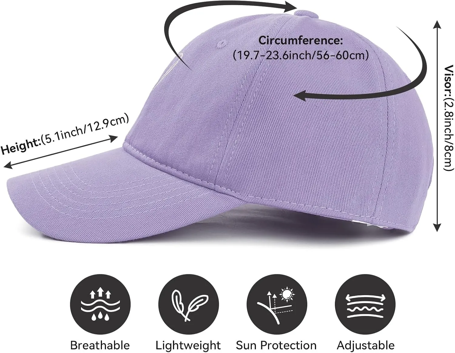 Womens Baseball Caps Unisex Cute Baseball Hats Trendy Adjustable Ball Hats for Workout Golf Running