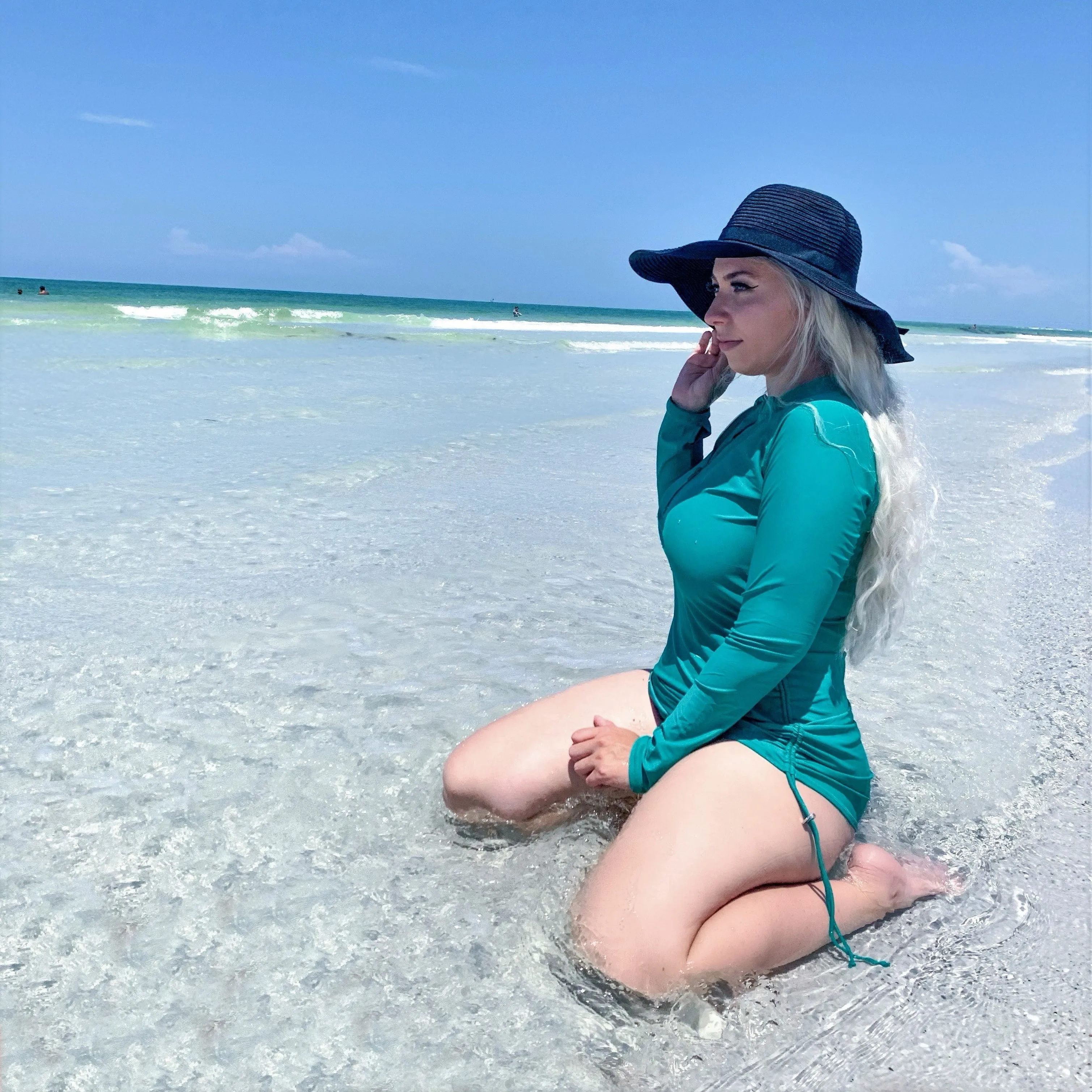 Women's Half Zip Swim Dress Cover Up | "Greenlake"
