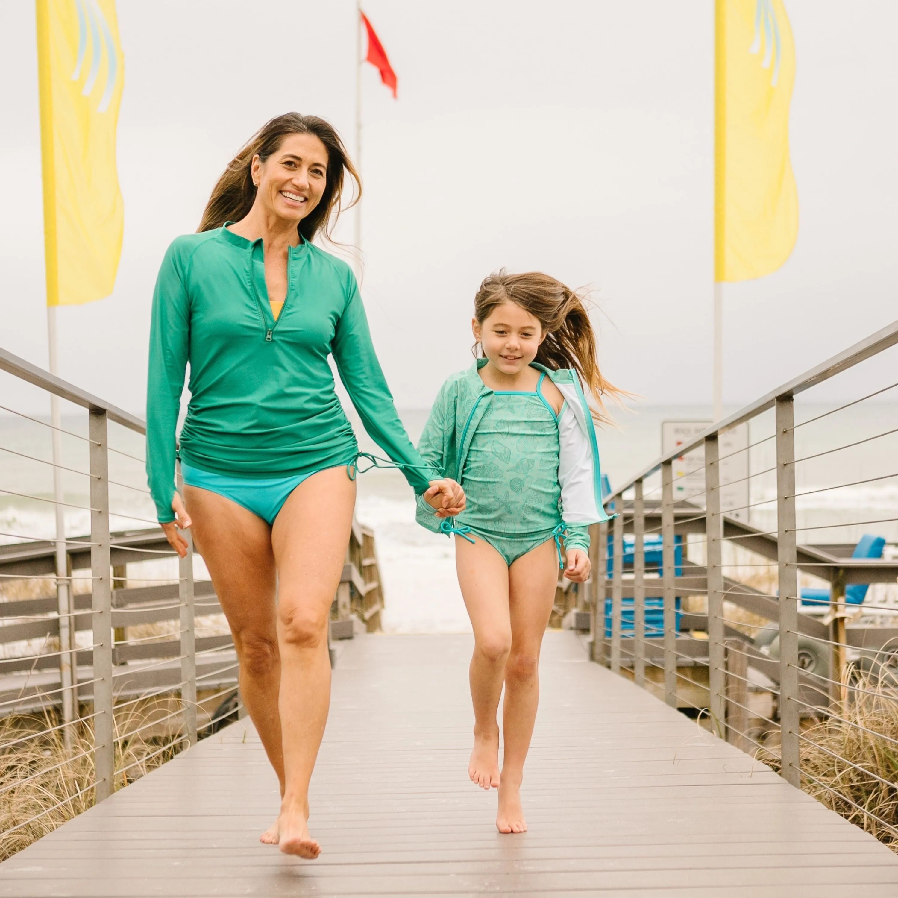 Women's Half Zip Swim Dress Cover Up | "Greenlake"