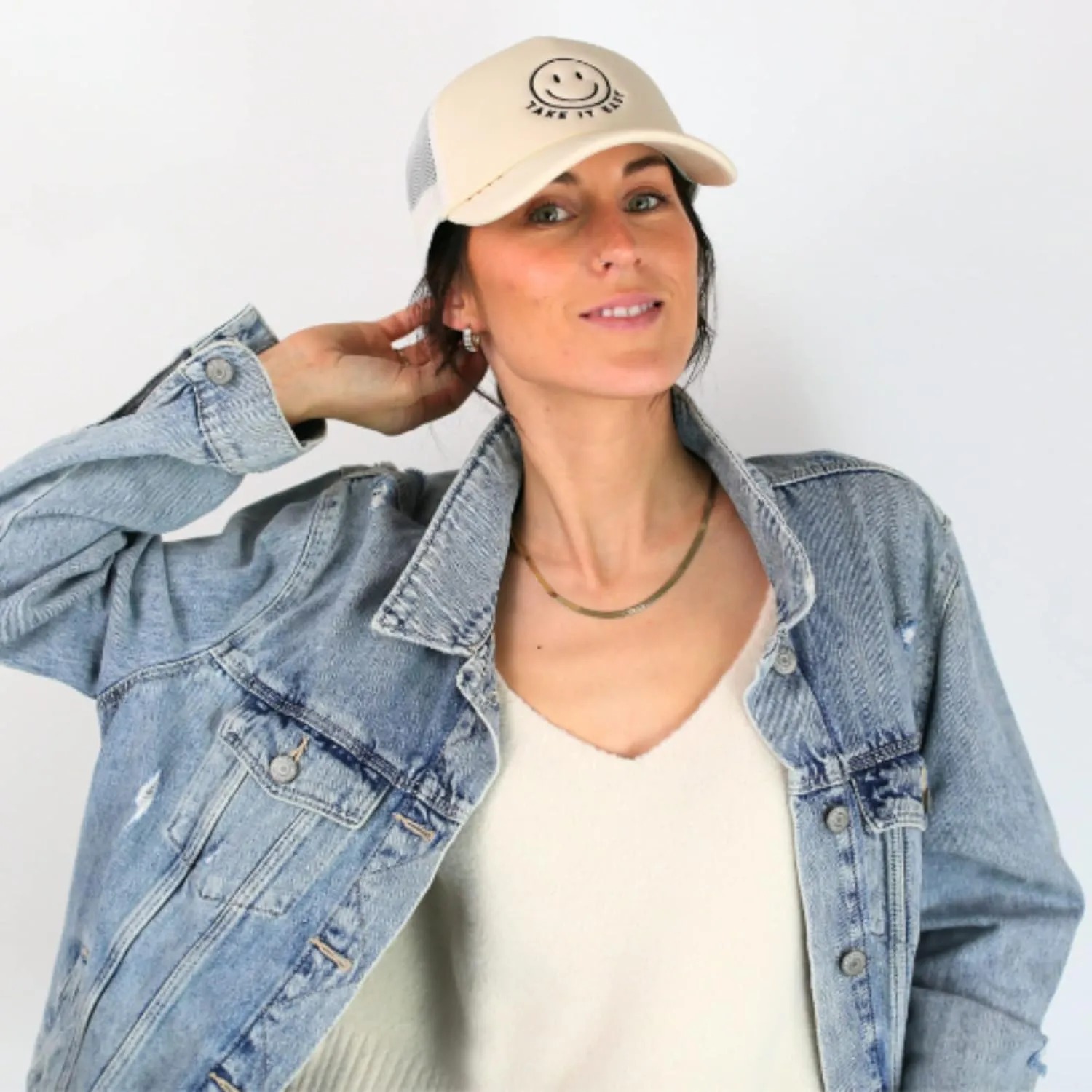 Women's Relaxed Fit Adjustable Snap Back Cap Gorras Lids Branded USA Classis Trucker Baseball Cap Sun Mesh Back