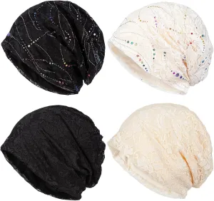 XURIGOX Cotton Slouchy Beanie Hats Women Chemo Sleeping Headwear Workout Cap