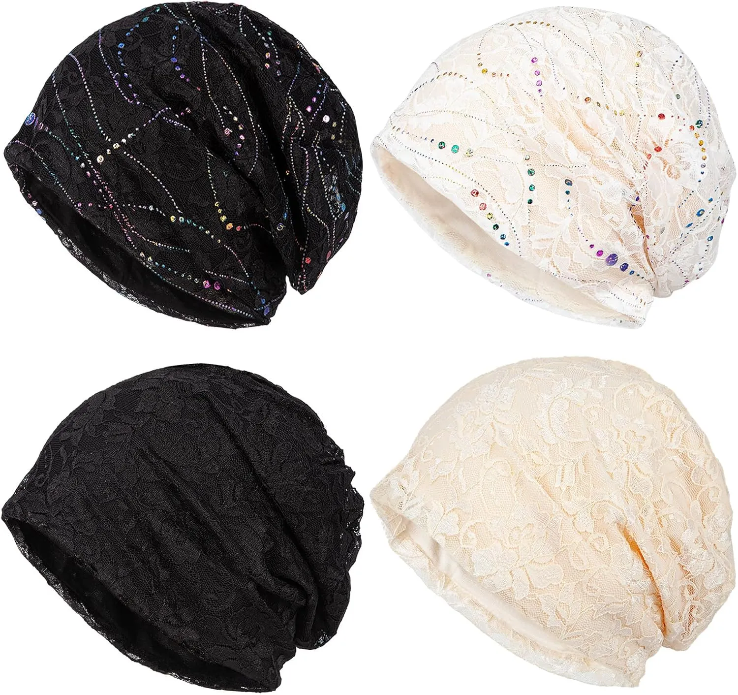 XURIGOX Cotton Slouchy Beanie Hats Women Chemo Sleeping Headwear Workout Cap