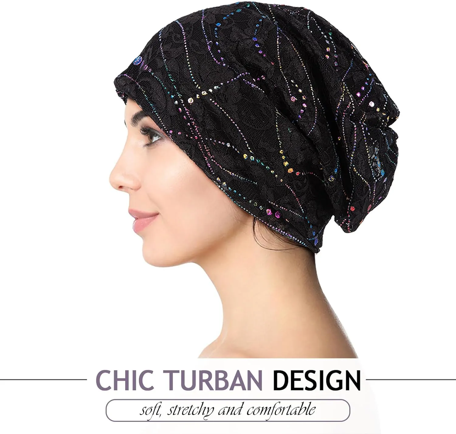 XURIGOX Cotton Slouchy Beanie Hats Women Chemo Sleeping Headwear Workout Cap